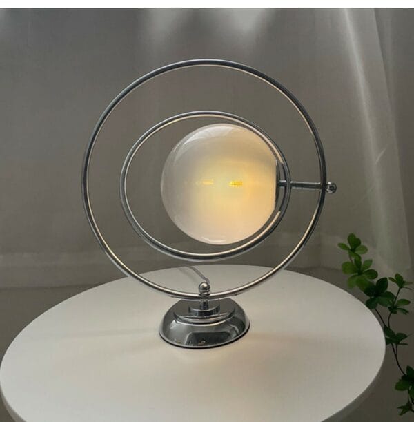 rotating moon table lamp chrome (20490500369)