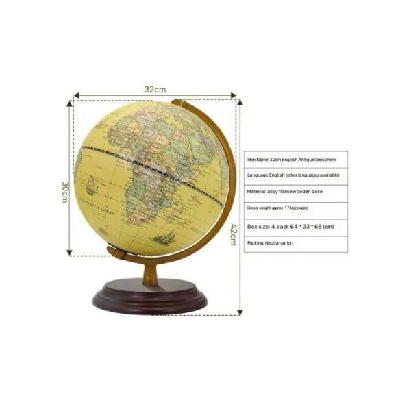 vintage world globe (32cm)