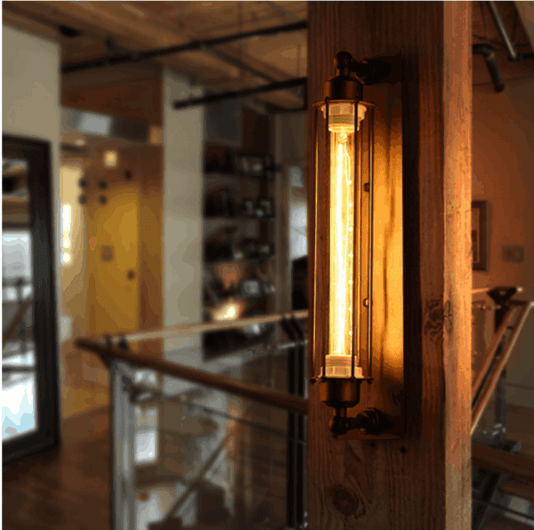 industrial mid century modern wall steampunk light