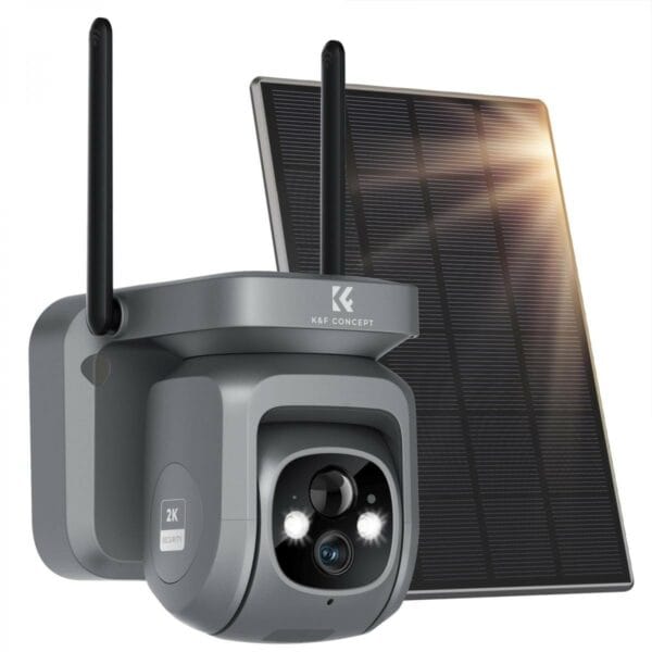 k&f concept solar wireless security camera 2k