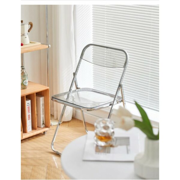clear transparent folding chair