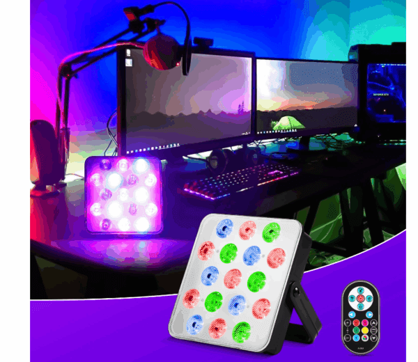17 led sound activated disco lights party