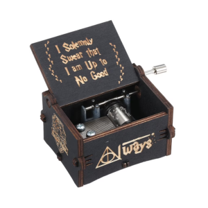 engraved wooden music box harry potter gryffindor style 8