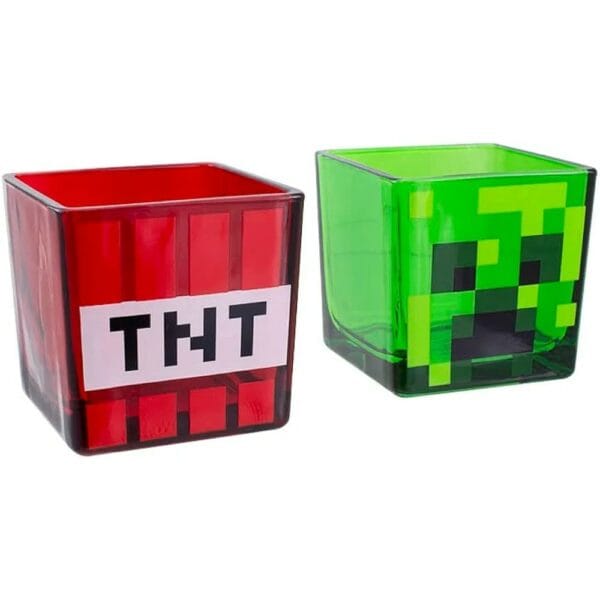 minecraft creeper & tnt square cups