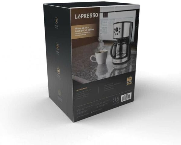 lépresso digital drip coffee machine with smart functions 1.5l 900w black (lpcmdgbk)