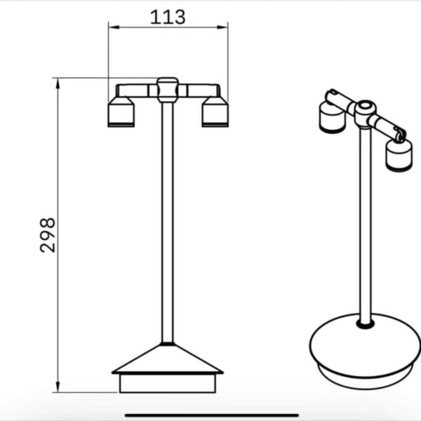 led bar table lamp (white)