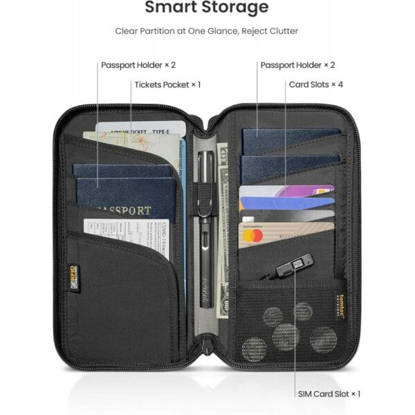 tomtoc navigator t03 passport bag black