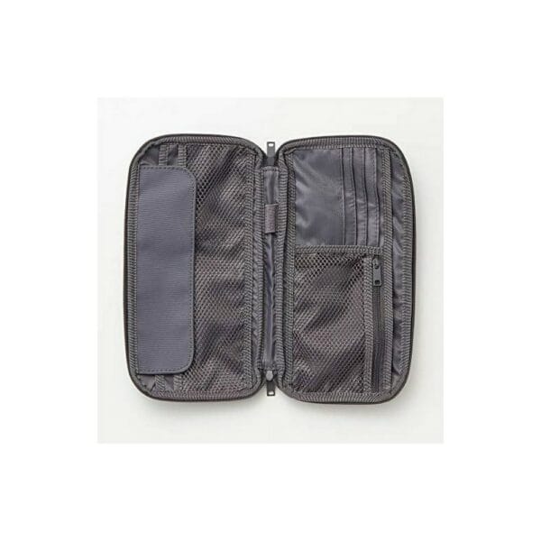 muji polyester passport case gray