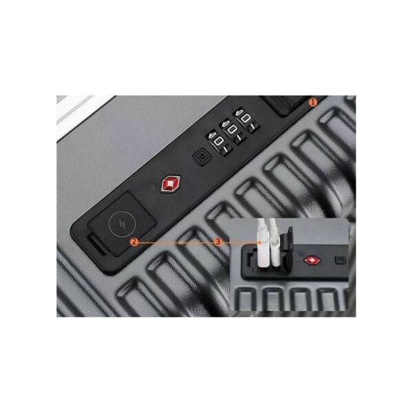 aluminum frame carry on luggage grey