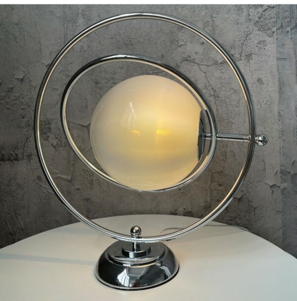 rotating moon table lamp chrome (20490500369)