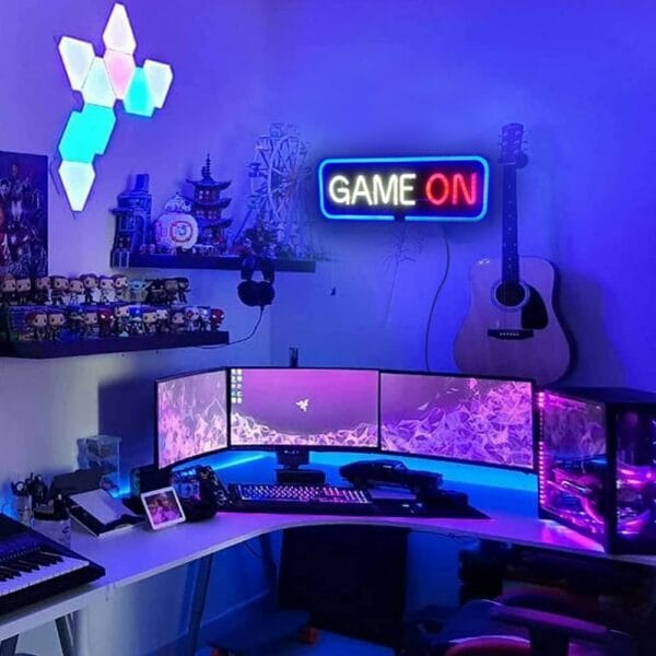 game on neon light