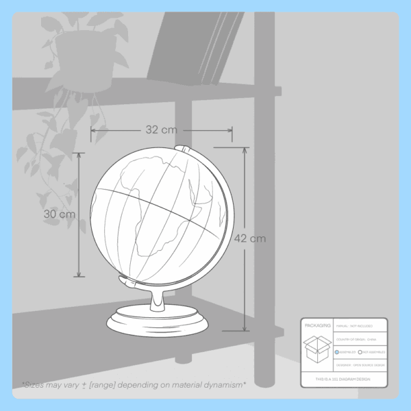 vintage world globe (32cm)