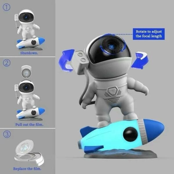 rocket astronaut music star light and night light