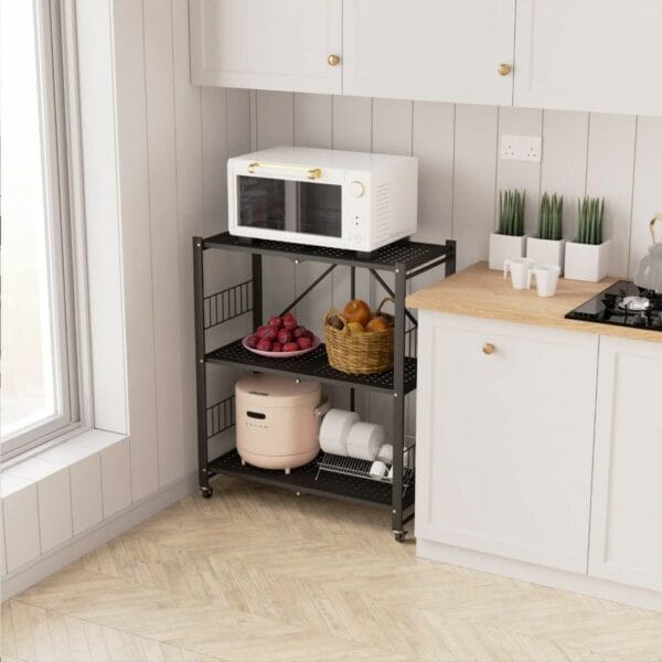 3 tier metal shelves with wheels (20490501277)
