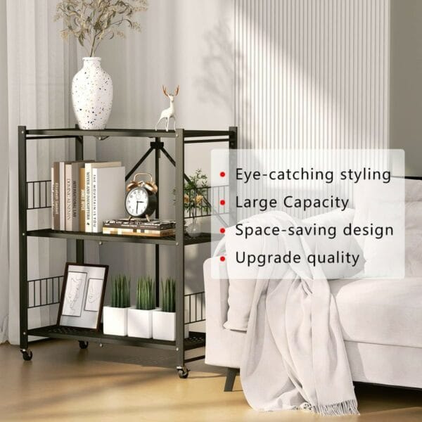 3 tier metal shelves with wheels (20490501277)