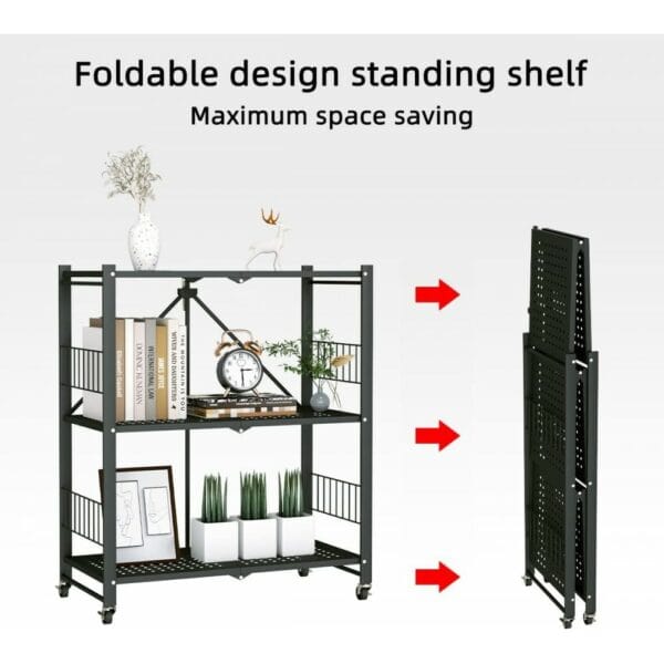 3 tier metal shelves with wheels (20490501277)