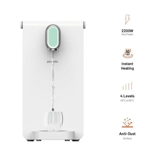 porodo lifestyle instant hot water dispenser 3.4l 2200w