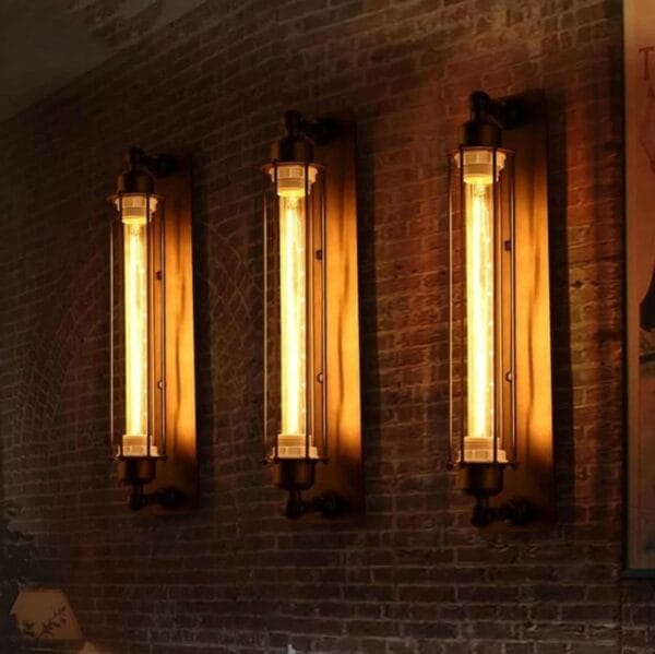 industrial mid century modern wall steampunk light