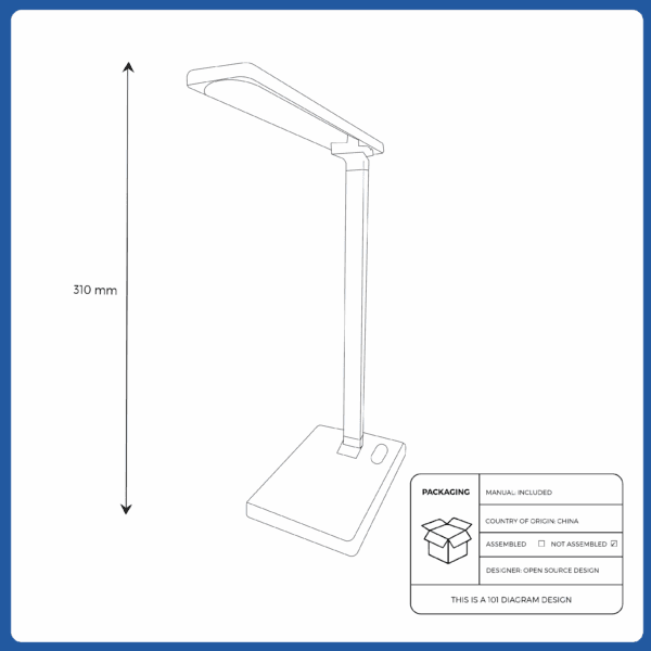 bamboo desk lamp with wireless charging (20490500822)