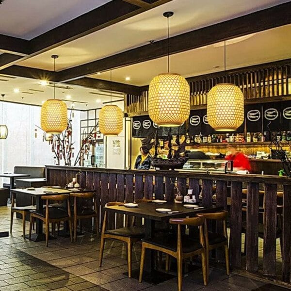 bamboo and rattan woven chandelier (20490501176)