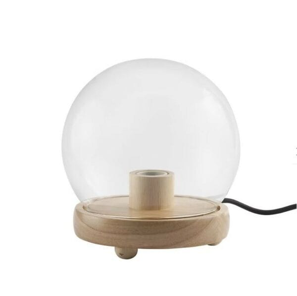 momax wooden lamp stand with glass cover (sphere) vpd0094