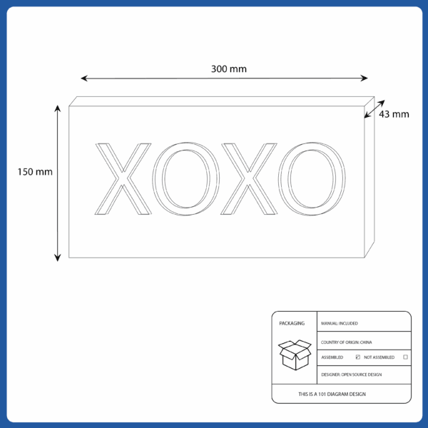 led neon sign (xoxo)