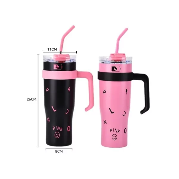 stainless steel tumbler with straw