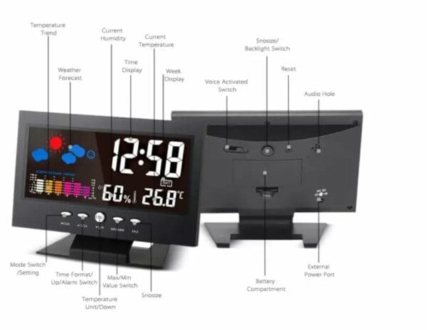 color screen calender & clock