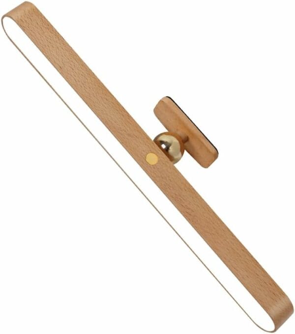 magnetic led wooden wall light, 360° rotating dimmable touch control
