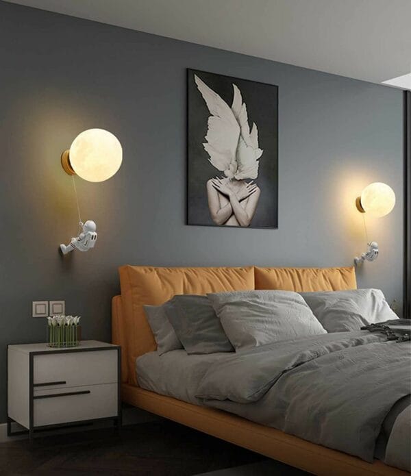 astronaut 3d resin wall light, led astronaut model night light, resin craft table lamp