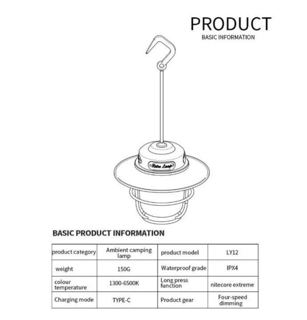 portable retro led lamp (ly14)
