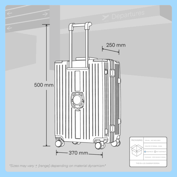 aluminum frame carry on luggage