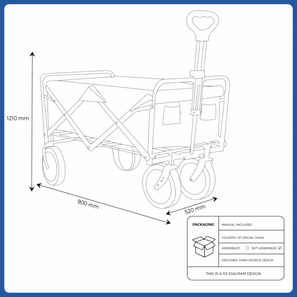 camping collapsible trolley