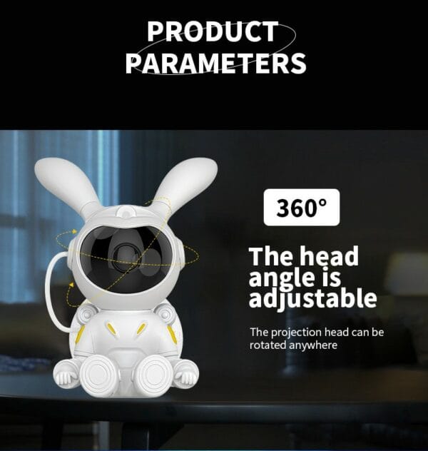 moon bunny starry sky projector