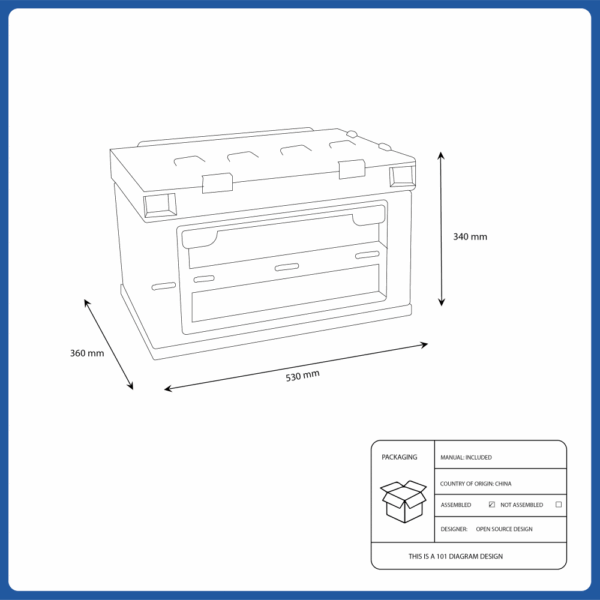 camping cottage folding storage box