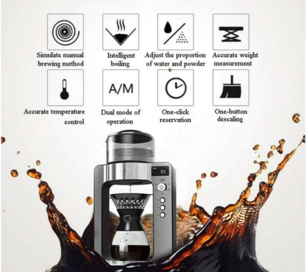 lépresso dual mode digital buit in electronic scale coffee drip machine (lpcffm0022)