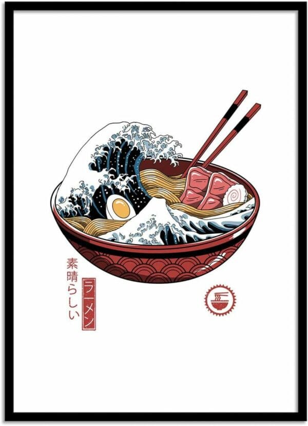 art poster great ramen wave white version vincent trinidad