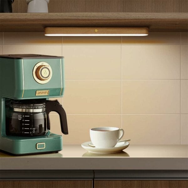 magnetic led wooden wall light, 360° rotating dimmable touch control