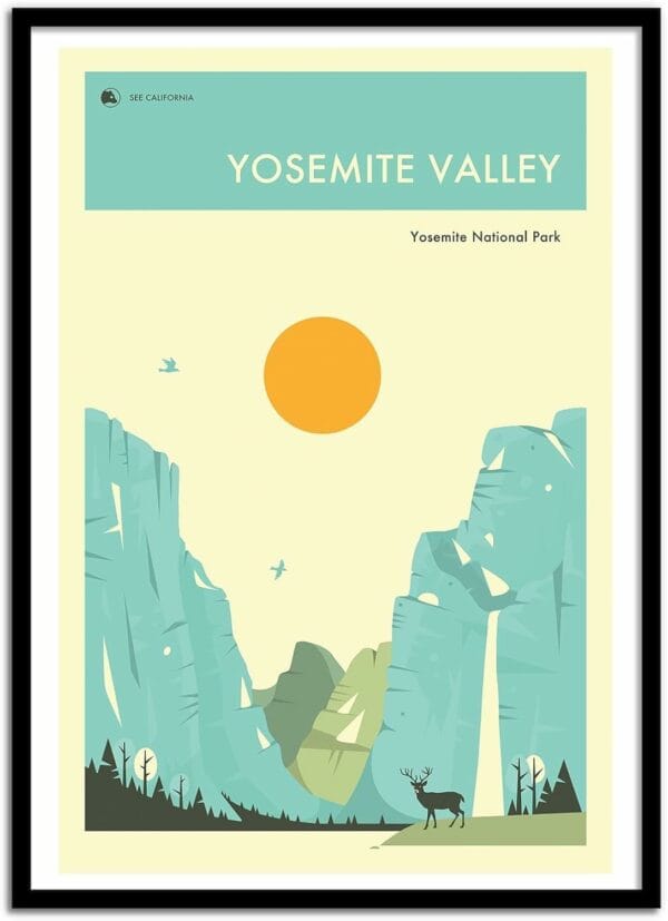 art poster yosemite national park jazzberry blue