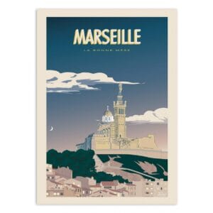 art poster marseille la bonne mere turo memories studio