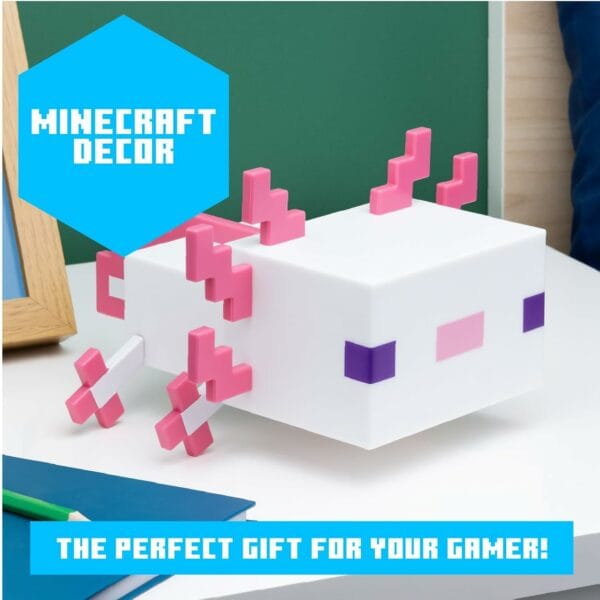 minecraft axolotl night light lamp