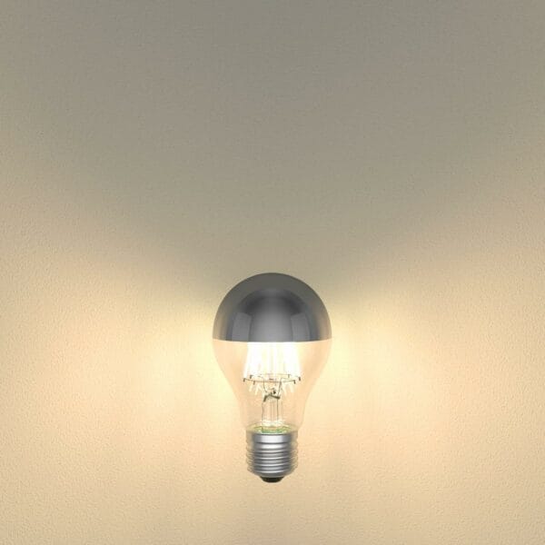 led filament bulb with sliver top g45