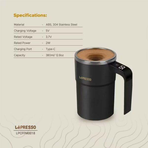 lépresso auto magnetic stirring cup (lpcffm0018)