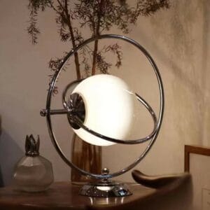 rotating moon table lamp chrome (20490500369)
