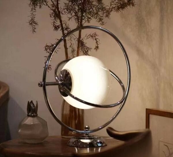 rotating moon table lamp chrome (20490500369)