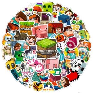 minecraft stickers (52pcs) random models