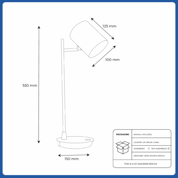 desk black minimalistik lamp (20490500526)