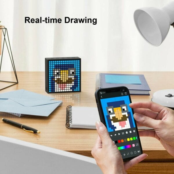 divoom timebox evo pixel art speaker 16x16 diy led display alarm clock box