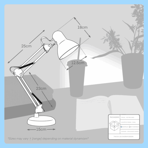 adjustable metal swing arm desk lamp (00123456789072)