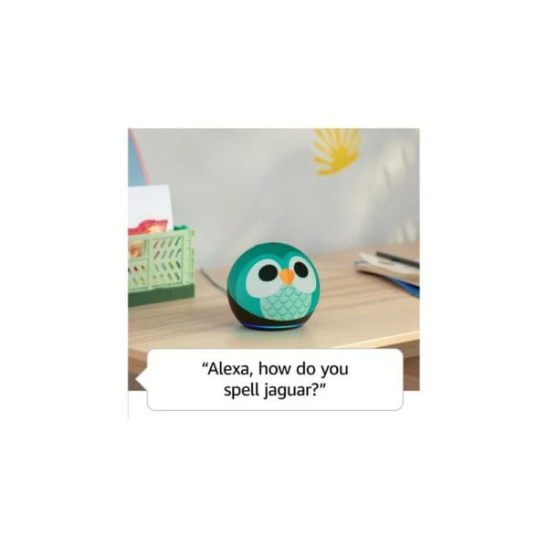 amazon echo dot kids (5th gen) smart speaker with alexa owl